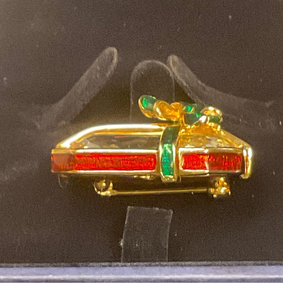 Swarovski Swan Signed Christmas Gift Brooch Pin - Picture 2 of 4